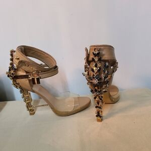 Rhinestone & Metal Heels